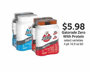 Fareway Gatorade zero with protein offer