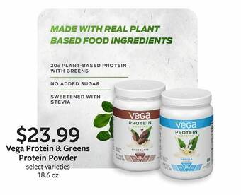 Fareway Vega protein & greens protein powder offer