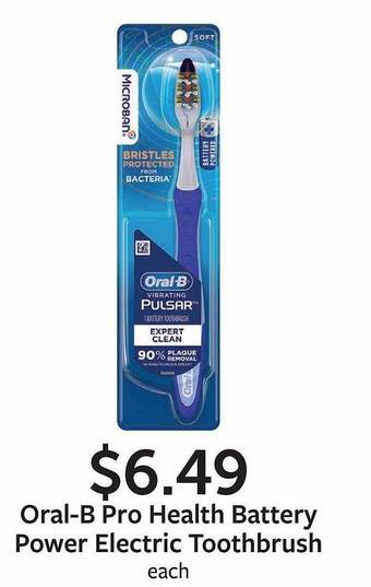 Fareway Oral-b pro health battery power electric toothbrush offer