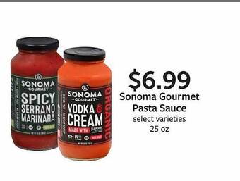 Fareway Sonoma gourmet pasta sauce offer