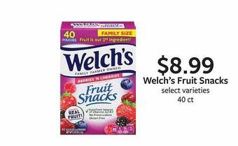 Fareway Welch's fruit snacks offer