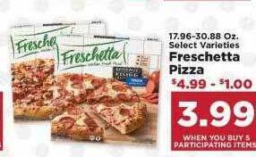 IGA Freschetta pizza offer
