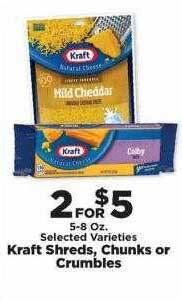 IGA Kraft shreds, chunks or crumbles offer