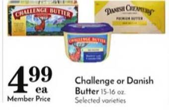 Pavilions Challenge or danish butter offer