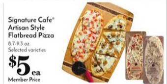 Pavilions Signature cafe artisan style flatbread pizza offer