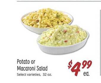 Sprouts Farmers Market Potato or macaroni salad offer
