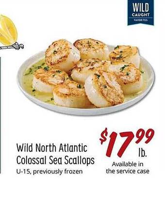 Sprouts Farmers Market Wild north atlantic colossal sea scallops offer