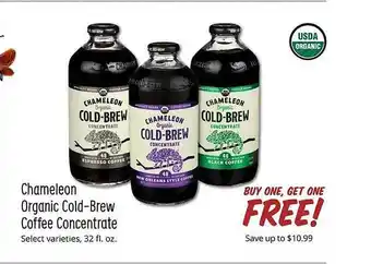 Sprouts Farmers Market Chameleon organic cold-brew coffee concentrade select varieties offer