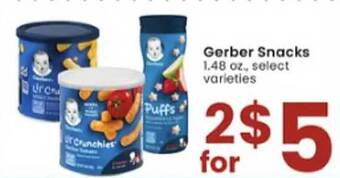 Albertsons Gerber snacks offer