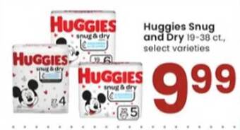 Albertsons Huggies snug and dry offer