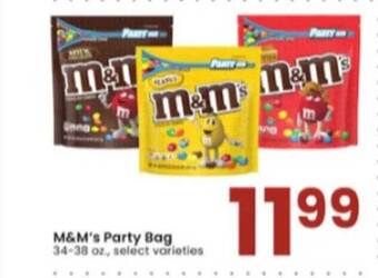 Albertsons M&m's party bag offer