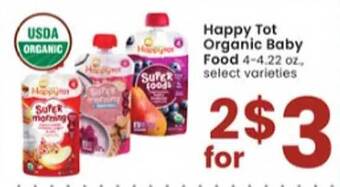 Albertsons Happy tot organic baby food offer