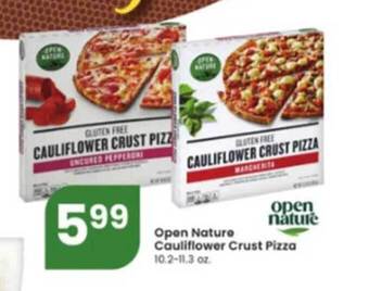 Albertsons Open nature cauliflower crust pizza offer