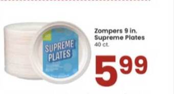 Albertsons Zompers 9 in. supreme plates offer