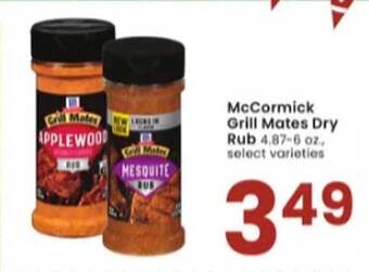 Albertsons Mccormick grill mates dry rub offer