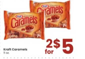 Albertsons Kraft caramels offer