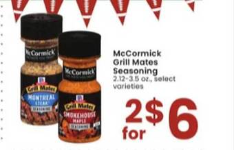 Albertsons Mccormick grill mates seasoning offer