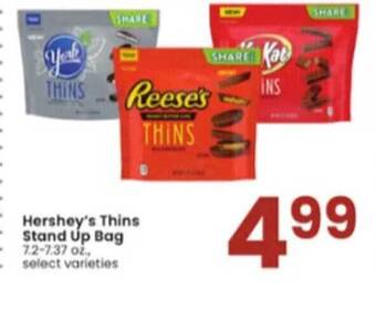 Albertsons Hershey's thins stand up bag offer