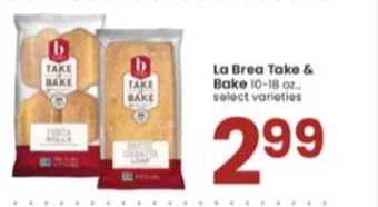 Albertsons La brea take & bake offer