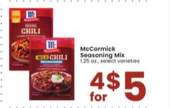 Albertsons Mccormick seasoning mix offer