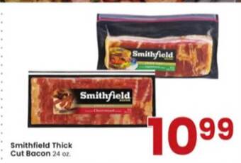 Albertsons Smithfield thick cut bacon offer