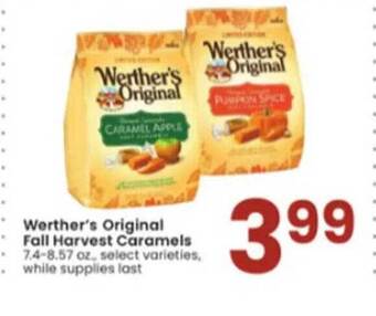 Albertsons Werther's original fall harvest caramels offer
