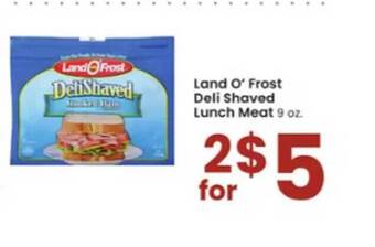 Albertsons Land o' frost deli shaved lunch meat offer