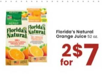 Albertsons Florida's natural orange juice offer