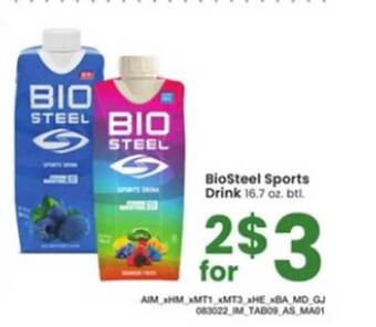 Albertsons Biosteel sports drink offer