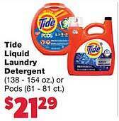 Family Fresh Market Tide liquid laundry detergent offer
