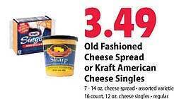 Festival Foods Old fashioned cheese spread or kraft american cheese singles offer