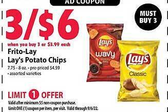 Festival Foods Frito-lay lay's potato chips offer