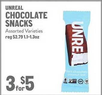 New Seasons Market Unreal chocolate snacks offer