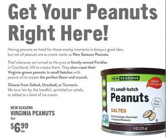 New Seasons Market New seasons virginia peanuts offer