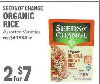 New Seasons Market Seeds of change organic rice offer