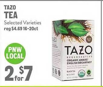 New Seasons Market Tazo tea offer