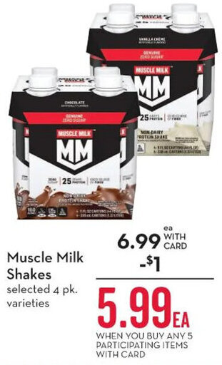 Mariano's Muscle Milk Shakes offer