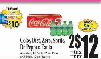Baja Ranch Coke, diet, zero, sprite, dr pepper, fanta offer