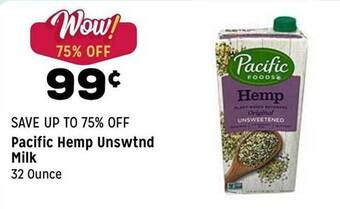 Grocery Outlet Pacific hemp unswtnd milk offer