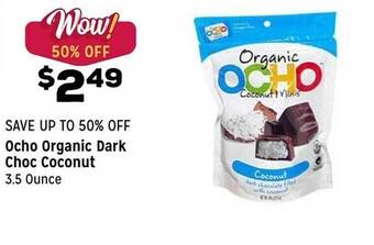Grocery Outlet Ocho organic dark choc coconut offer