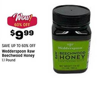 Grocery Outlet Wedderspoon raw beechwood honey offer
