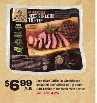 Grocery Outlet Rock river cattle co. steakhouse seasoned beef sirloin tri-tip roast usda choice offer