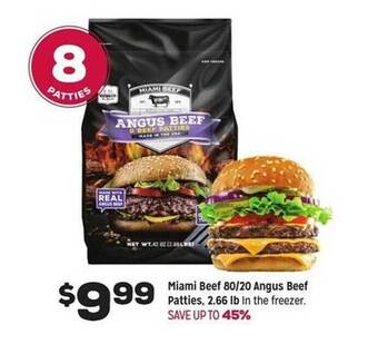 Grocery Outlet Miami beef 80-20 angus beef patties, 2.66 lb offer