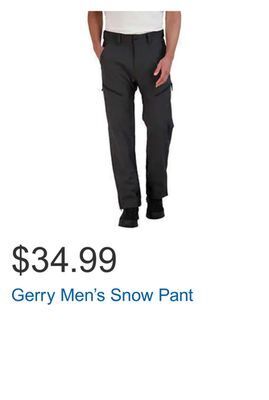 Costco Gerry men's snow pant offer