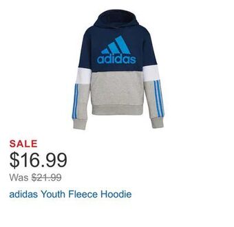 Costco Adidas youth fleece hoodie offer