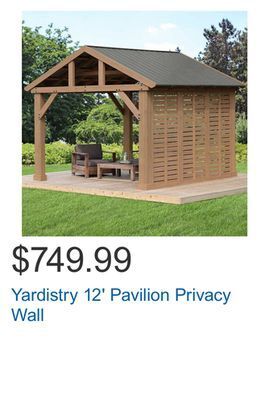 Costco Yardistry 12' pavilion privacy wall offer