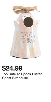 TJ Maxx Too cute to spook luster ghost birdhouse offer