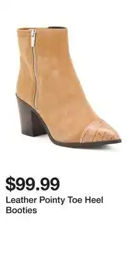 TJ Maxx Leather pointy toe heel booties offer