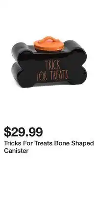 TJ Maxx Tricks for treats bone shaped canister offer