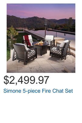 Costco Simone 5-piece fire chat set offer